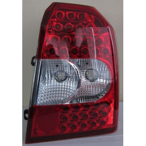 Caliber (eagle eyes)  Фонарь задний внешний левый+правый (комплект) тюнинг прозрачный диодный (EAGLE EYES) внутри хромированный красный для Dodge Caliber