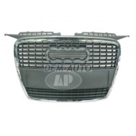 Audi a3  Решетка радиатора хромированная- серебрянная (Тайвань)