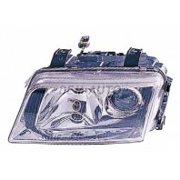 Audi a4 {s4}   Фара левая тюнинг линзованная прозрачная внутри хромированная (Depo)