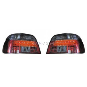 E39 (dlaa)  Фонарь задний внешний левый+правый (КОМПЛЕКТ) тюнинг с диодами (DLAA)  тонированно-красный (Китай) для BMW - E39  5-series