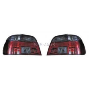 E39 { led}+(dlaa)  Фонарь задний внешний левый+правый (комплект) прозрачный хрустальный  (DLAA)  красно-тонированный  (Китай) для BMW - E39  5-series