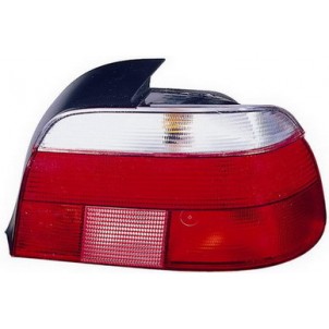 E39 Фонарь задний внешний правый габарит прозрачный хрустальный красно-белый для BMW - E39  5-series