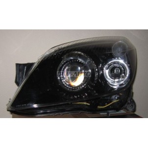 Astra {(gtc)} (eagle eyes) Фара левая (ксенон) с регулировочным мотором (EAGLE EYES) внутри черная (GTC)  для Opel Astra - H