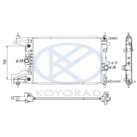 Cruze {(1.6113../18 astra 09 1.6 at.} at (koyo) Радиатор охлаждения автомат (1.6 113л.с./1,8 / ASTRA 09- 1.6 автомат без кондициоенра) (KOYO) на Chevrolet Cruze