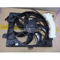 Solaris    Мотор+вентилятор радиатора охлаждения с корпусом,расширительным бачком (Китай)