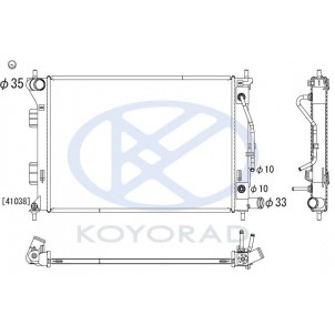Avante {elantra 10 i30 12- kia cerato 13- soul 11-} at (koyo) Радиатор охлаждения автомат (KOYO)  для Hyundai Elantra - 5 поколение - MD / Avante  
