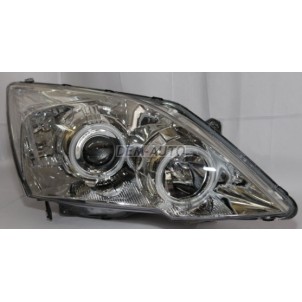 Cr-v (eagle eyes) Фара левая+правая (комплект) тюнинг линзованная с светящимся ободком (EAGLE EYES) внутри хромированная  для Honda CR-V - 3 поколение