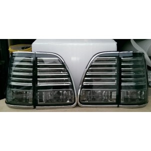 Lx470  (eagle eyes) Фонарь задний  внешний+внутренний, левый+правый (комплект), тюнинг, с диодами, тонированный (EAGLE EYES), внутри черно-хромированный для Lexus LX - 470