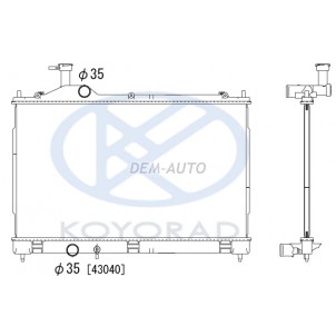 Outlander mt (koyo) Радиатор охлаждения механика (вариатор) (KOYO)  для Mitsubishi Outlander - 3 поколение