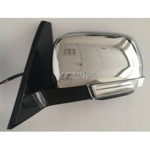 Pajero   Зеркало левое электрическое с подогревом автоскладыванием указателем поворота подсветкой   хромированное (Convex) для Mitsubishi Pajero / Montero - 4 поколение