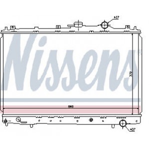 Space wagon {370x660 mm space runner/rvr} (nissens)  Радиатор охлаждения (NISSENS) (см.каталог) (370x660 mm) для Mitsubishi Space Wagon / RVR / CHARIOT