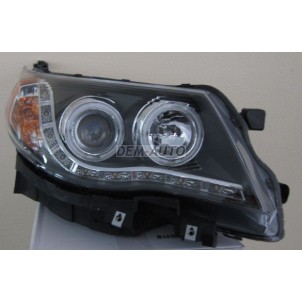 Forester (devil eyes) (eagle eyes) Фара левая+правая (КОМПЛЕКТ) тюнинг (DEVIL EYES) линзованная с светящимся ободком  (EAGLE EYES) внутри черная для Subaru Forester - SG