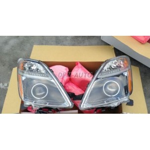 Prius (eagle eyes) Фара левая+правая (комплект) тюнинг линзованная с светящимся ободком (EAGLE EYES) внутри черная для Toyota Prius XW20 XW30