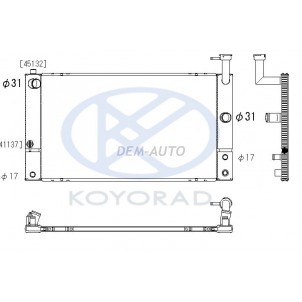 Prius(koyo) Радиатор охлаждения (вариатор) (KOYO) для Toyota Prius XW20 XW30